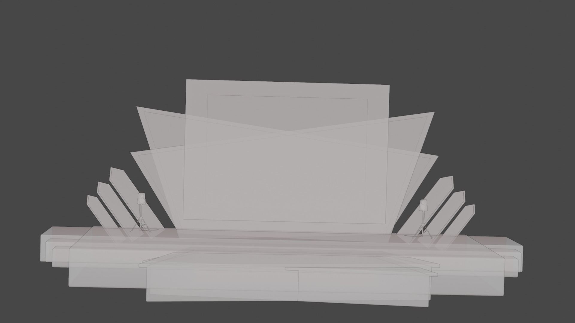 Event Stage or Podium Model 3D model_14