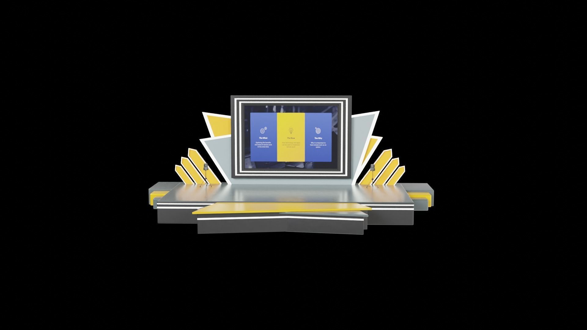Event Stage or Podium Model 3D model_9