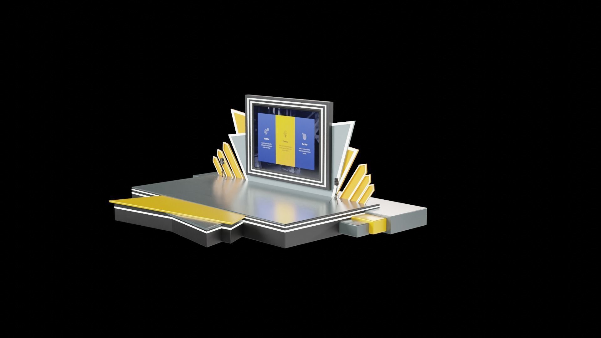 Event Stage or Podium Model 3D model_10