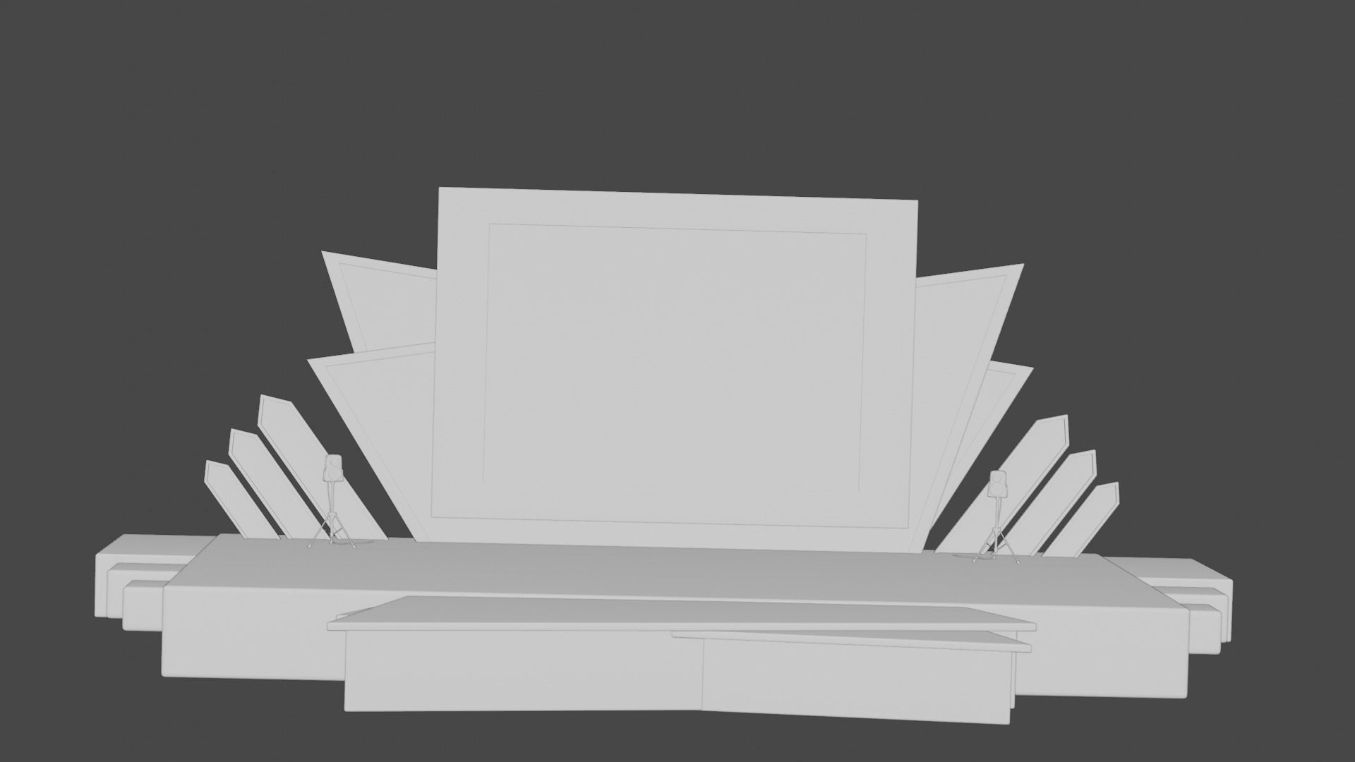 Event Stage or Podium Model 3D model_13
