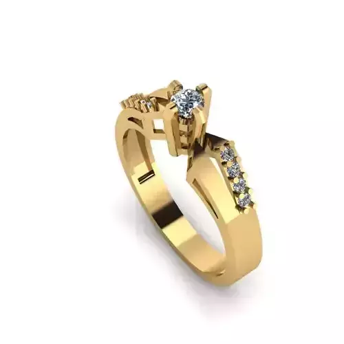 woman solitair ring