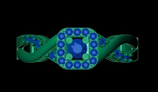 beautifull woman ring 3D print model_10