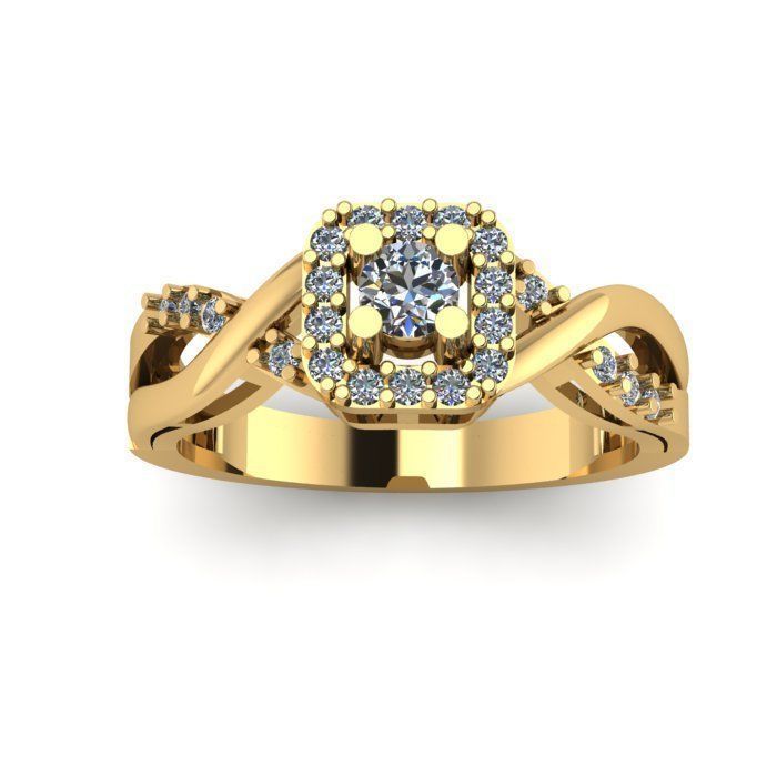 beautifull woman ring 3D print model_6