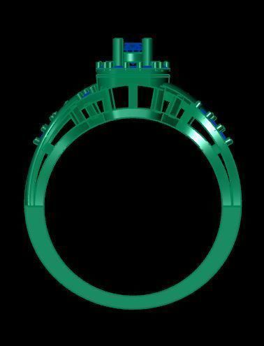 beautifull woman ring 3D print model_11