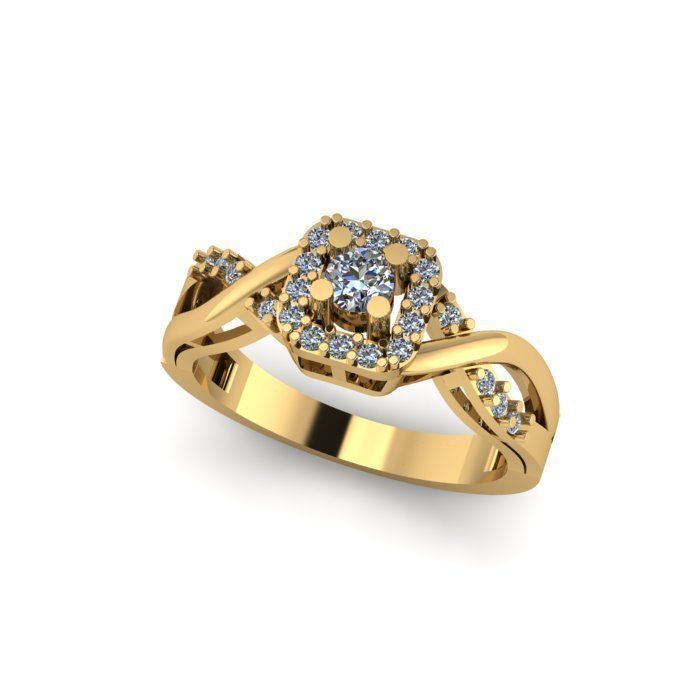 beautifull woman ring 3D print model_3