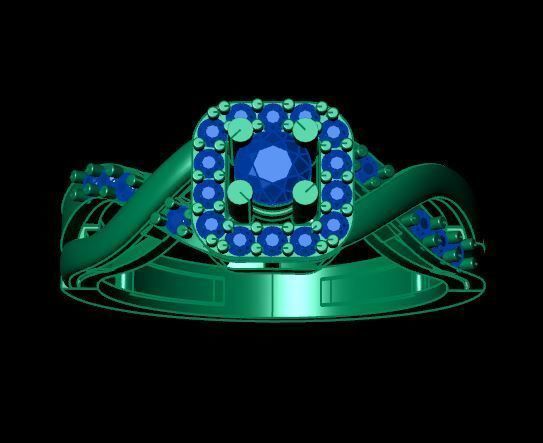 beautifull woman ring 3D print model_8