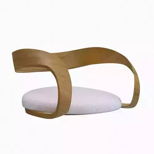 Legless Floor Chair Japanese Modern Style Bentwood Chair