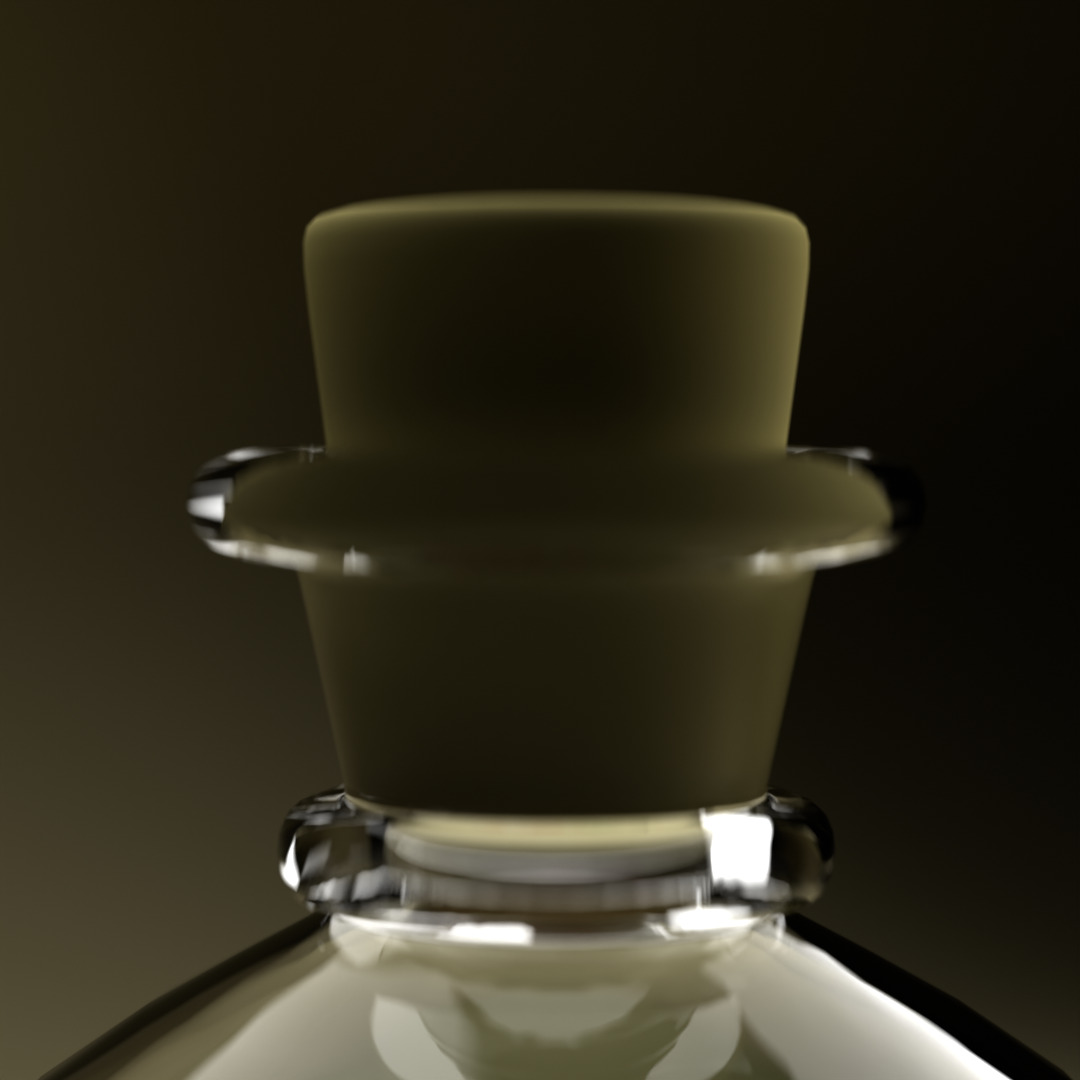 Mushroom in a bottle 3D model_2