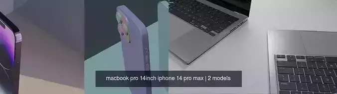 macbook pro 14inch iphone 14 pro max 3D Model Collection