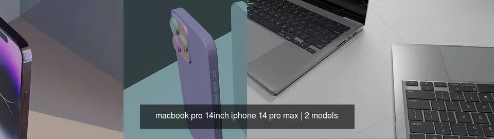 macbook pro 14inch iphone 14 pro max 3D Model Collection_0