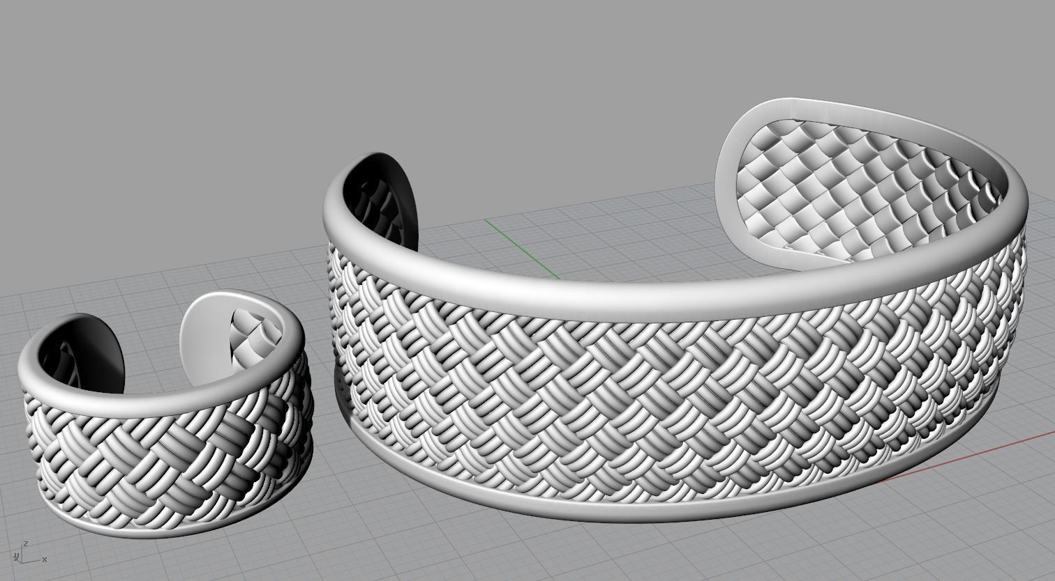 Weave ring and Bracelet Free 3D print model_8