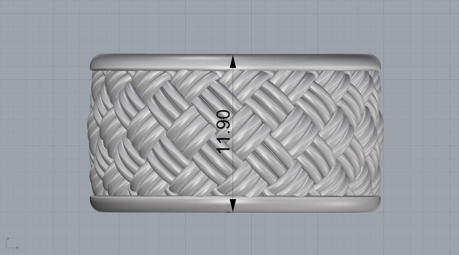 Weave ring and Bracelet Free 3D print model_6