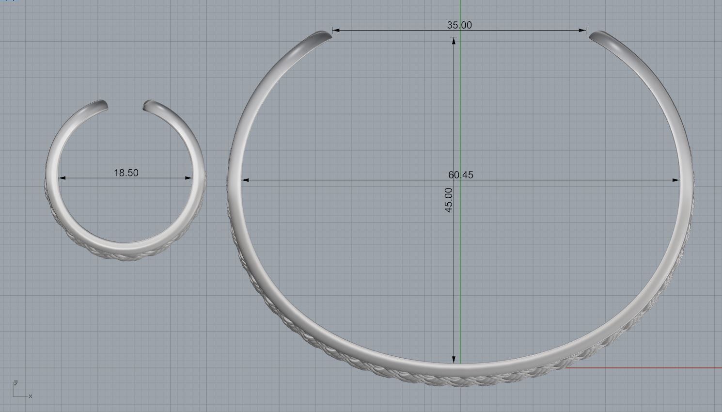 Weave ring and Bracelet Free 3D print model_4