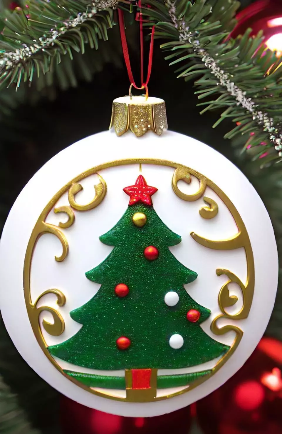 Christmas Tree Ornament - New Year Ornament 3D print model_0