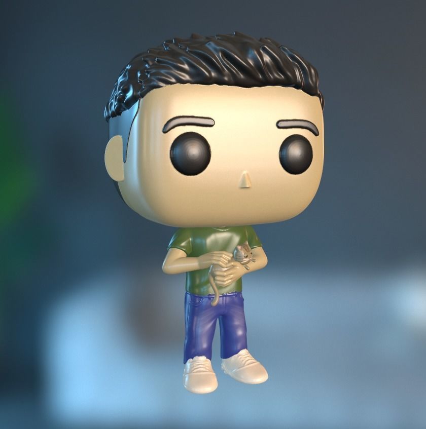 Funko con gato 3D print model_2