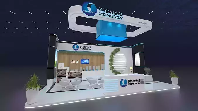 Exhibition Stand - 10Mtr x 8Mtr 3D Model