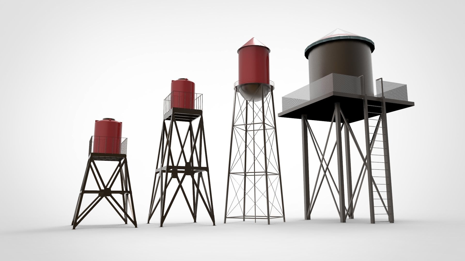 Water tower 3D model_1