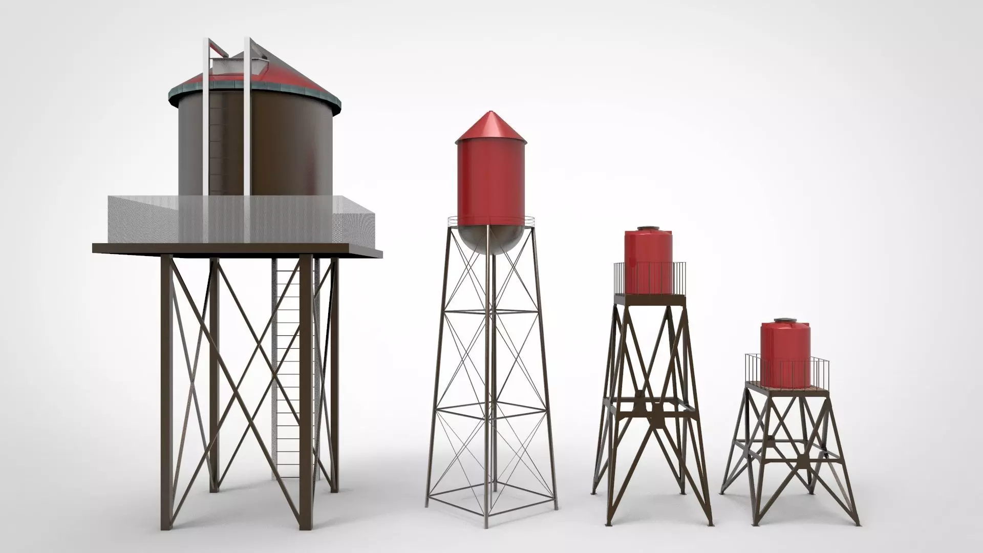 Water tower 3D model_0