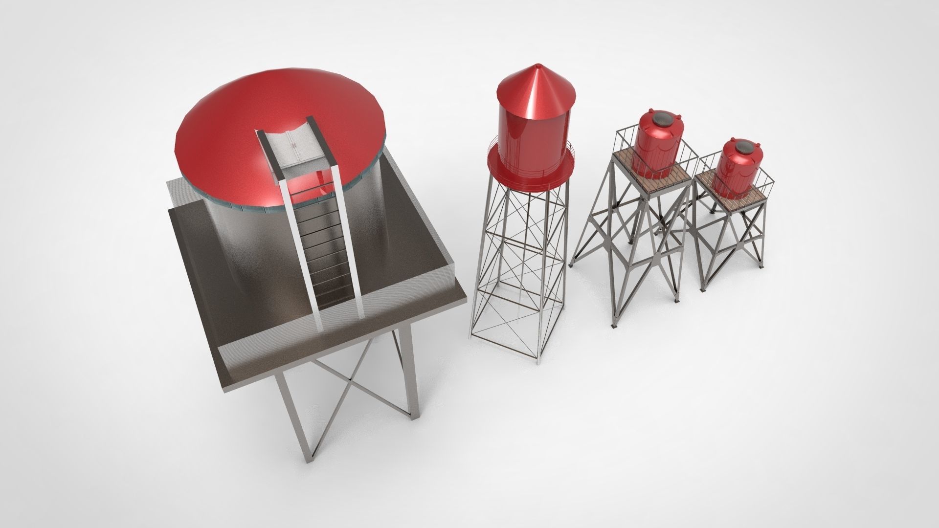 Water tower 3D model_3