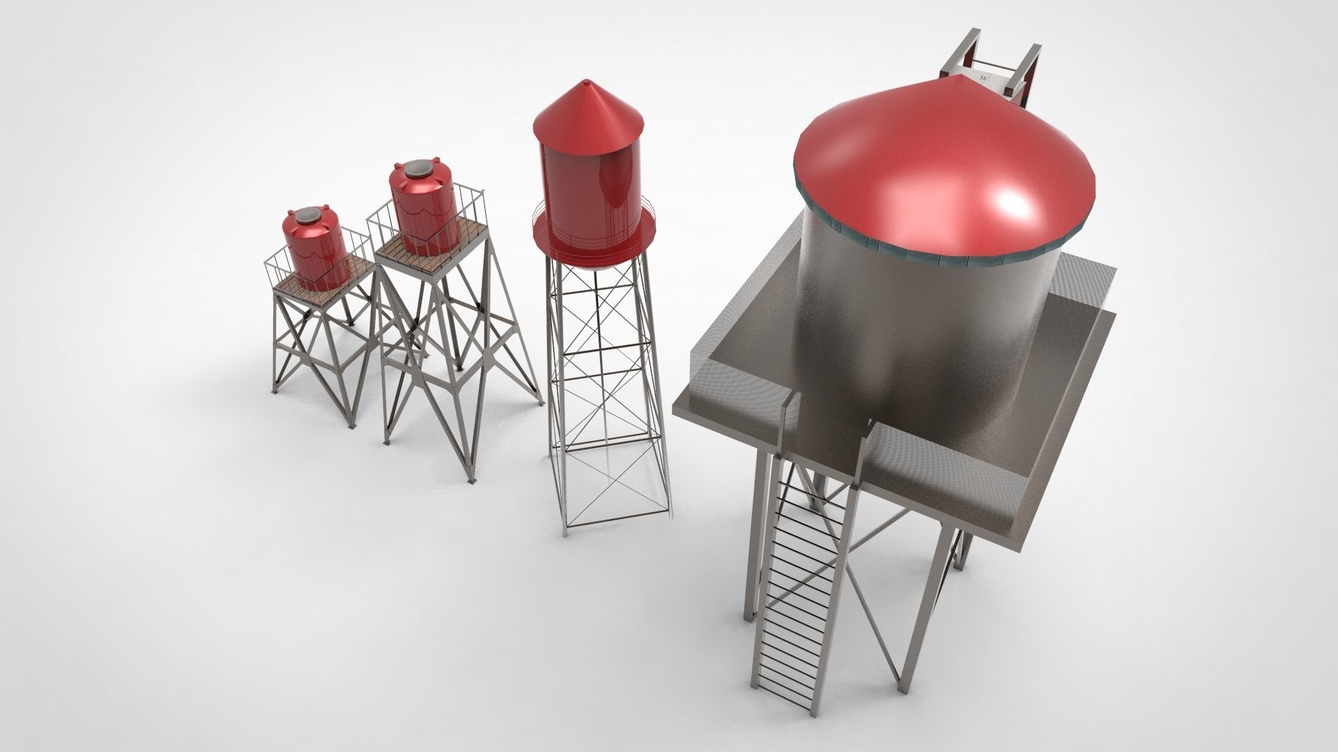 Water tower 3D model_4