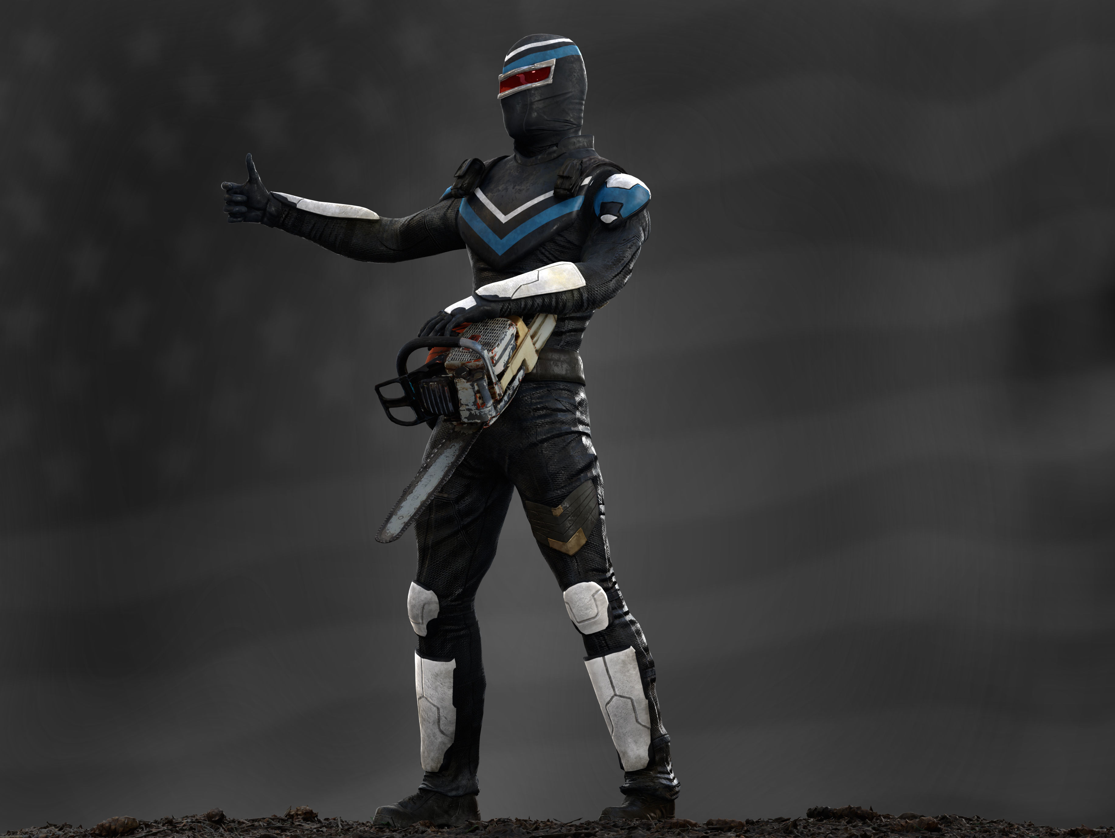 Vigilante  Low-poly 3D model_6