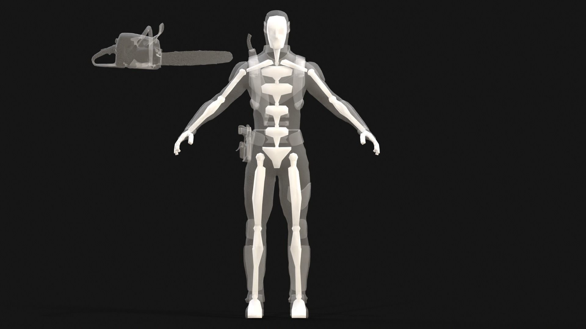 Vigilante  Low-poly 3D model_10