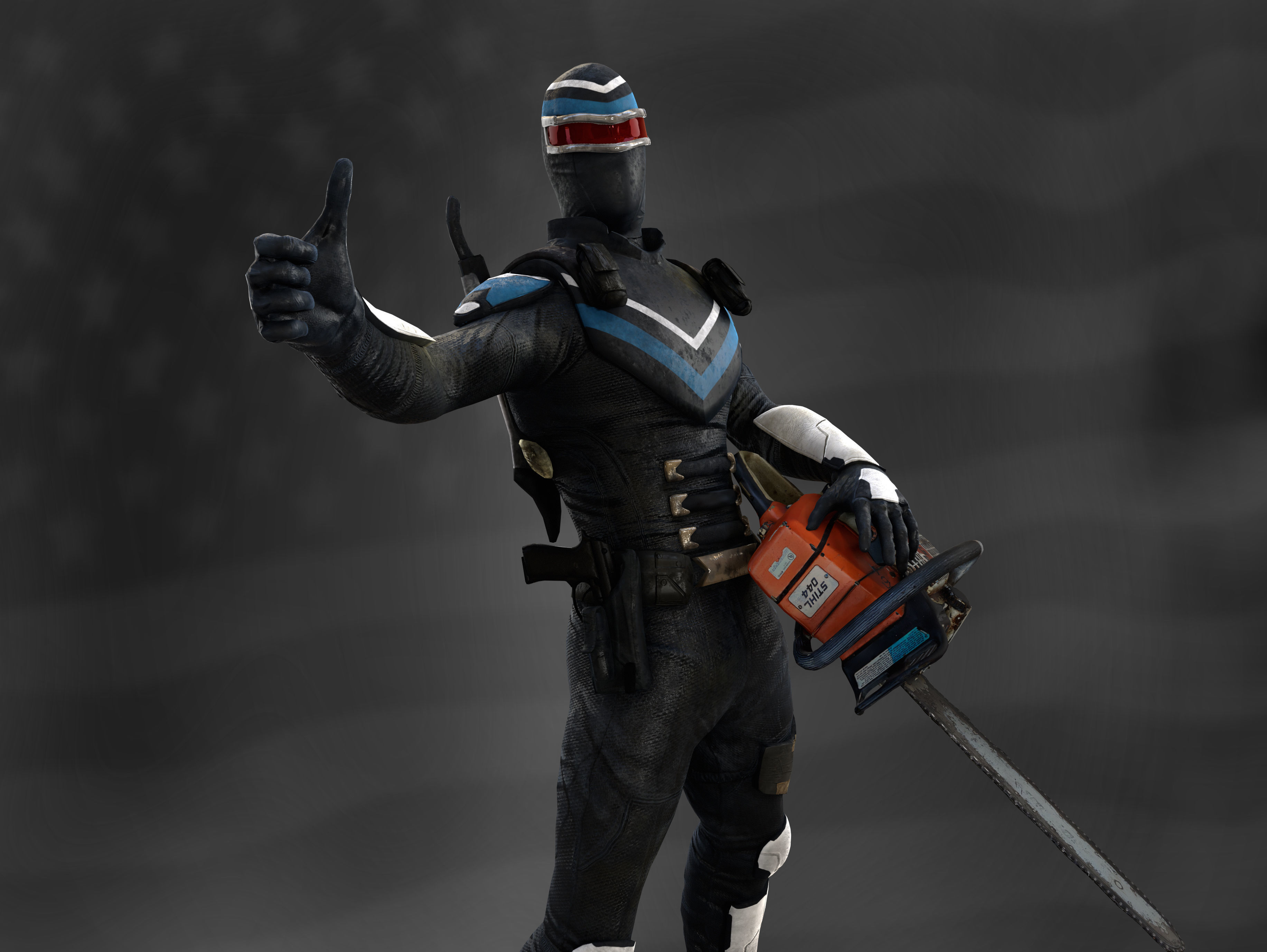 Vigilante  Low-poly 3D model_4