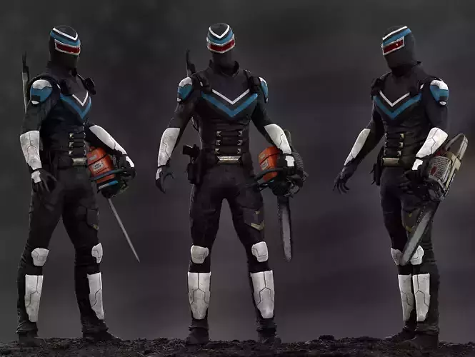 Vigilante  Low-poly 3D model