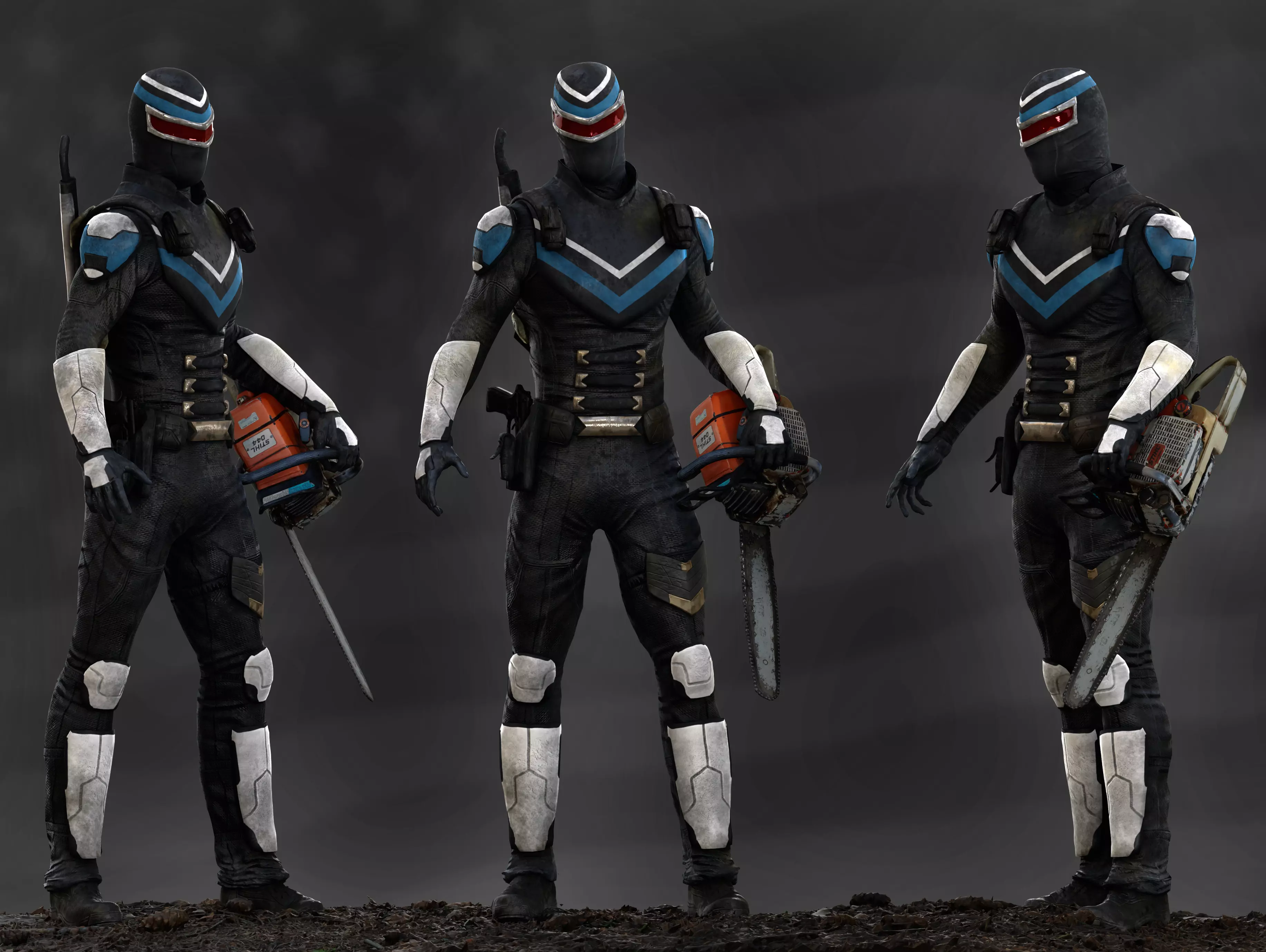 Vigilante  Low-poly 3D model_0