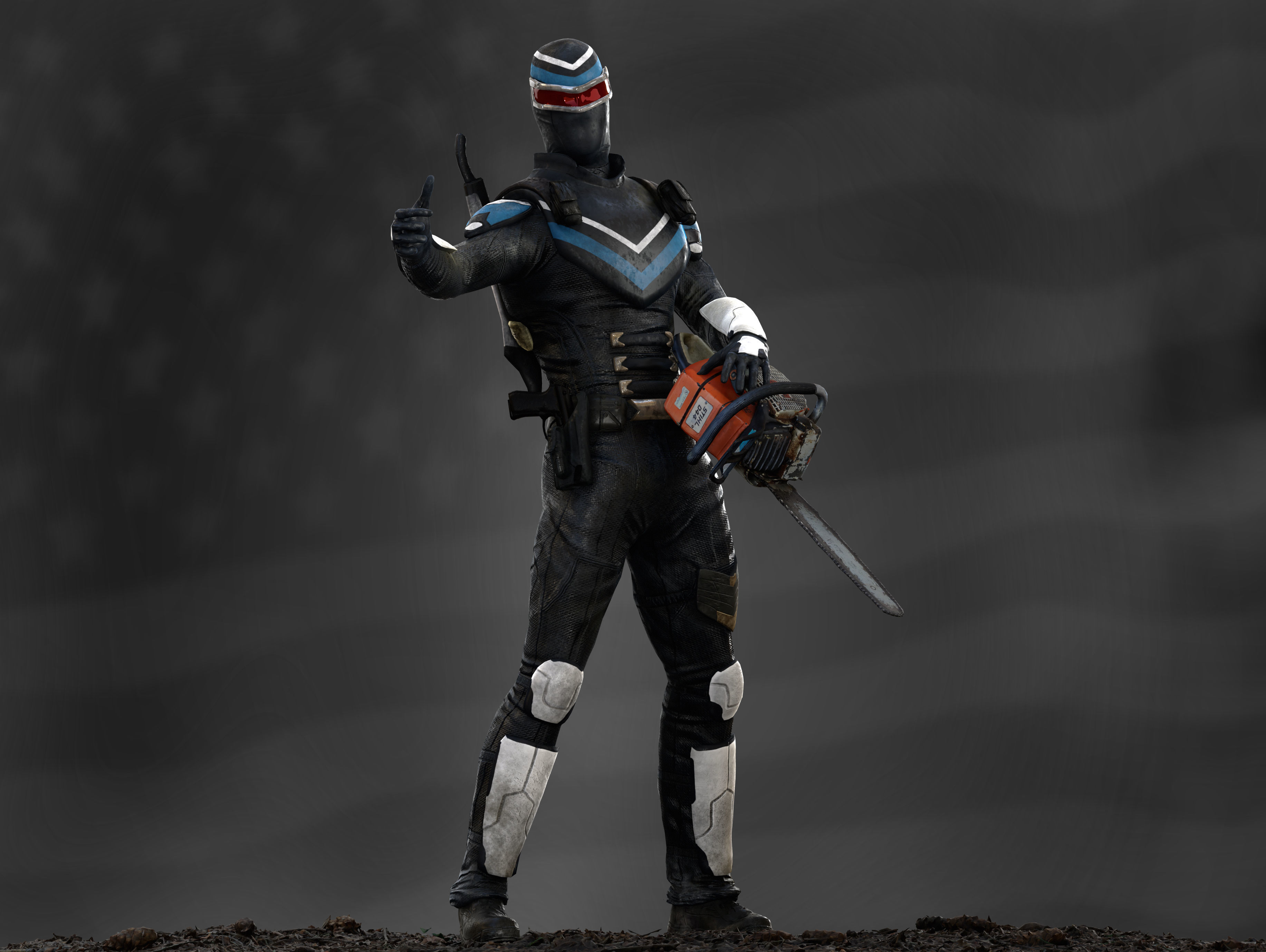 Vigilante  Low-poly 3D model_2