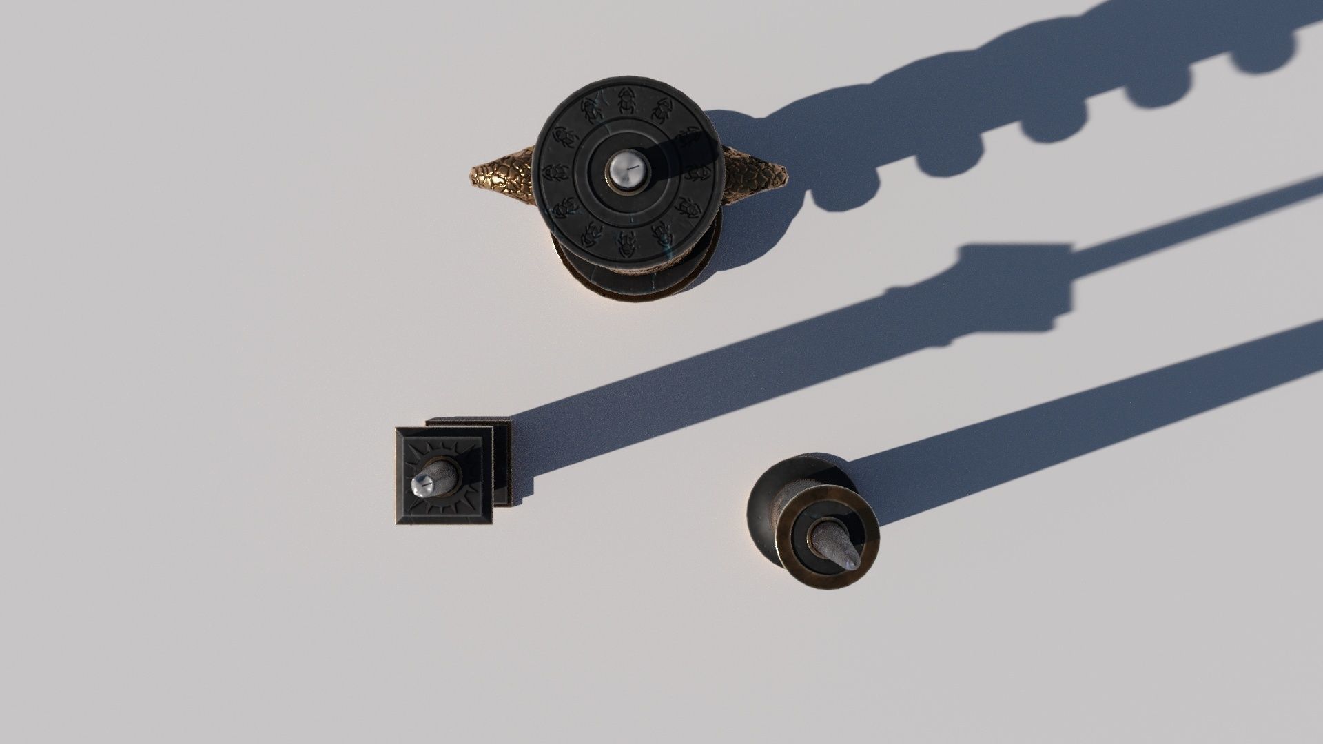 OB 02 Egyptian Necromancer Kit - 01 - Candles and Holders Low-poly 3D model_9