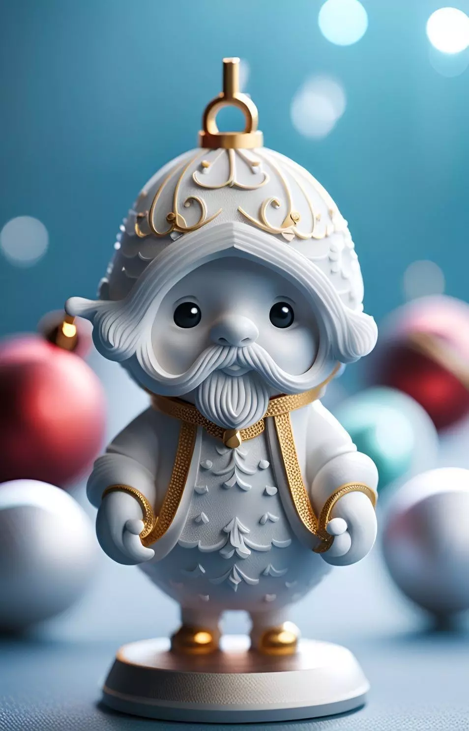 Christmas Dwarf Ornament - Santa Claus New Year Ornament  3D print model_0