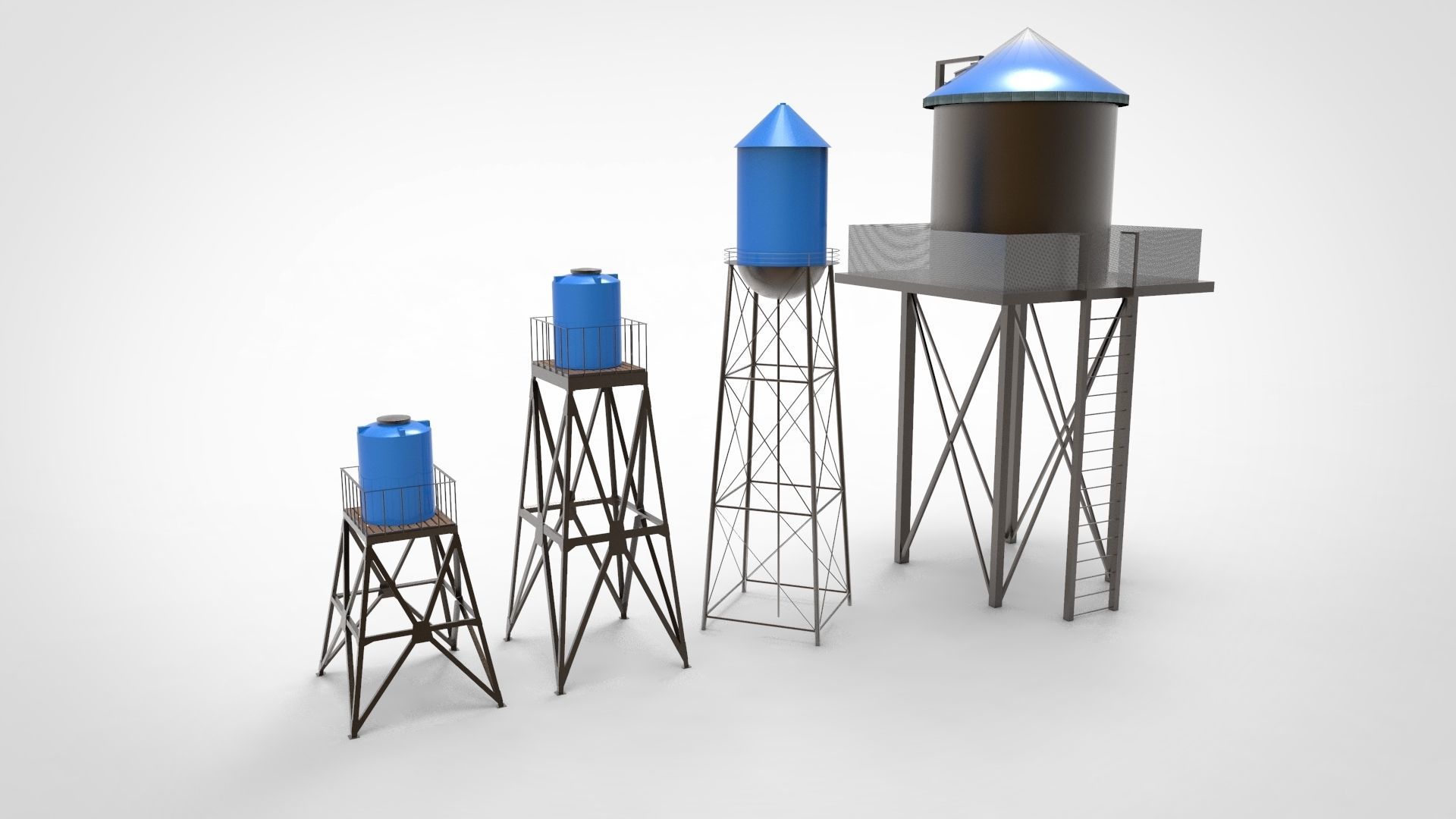 Water tower 3D model_3