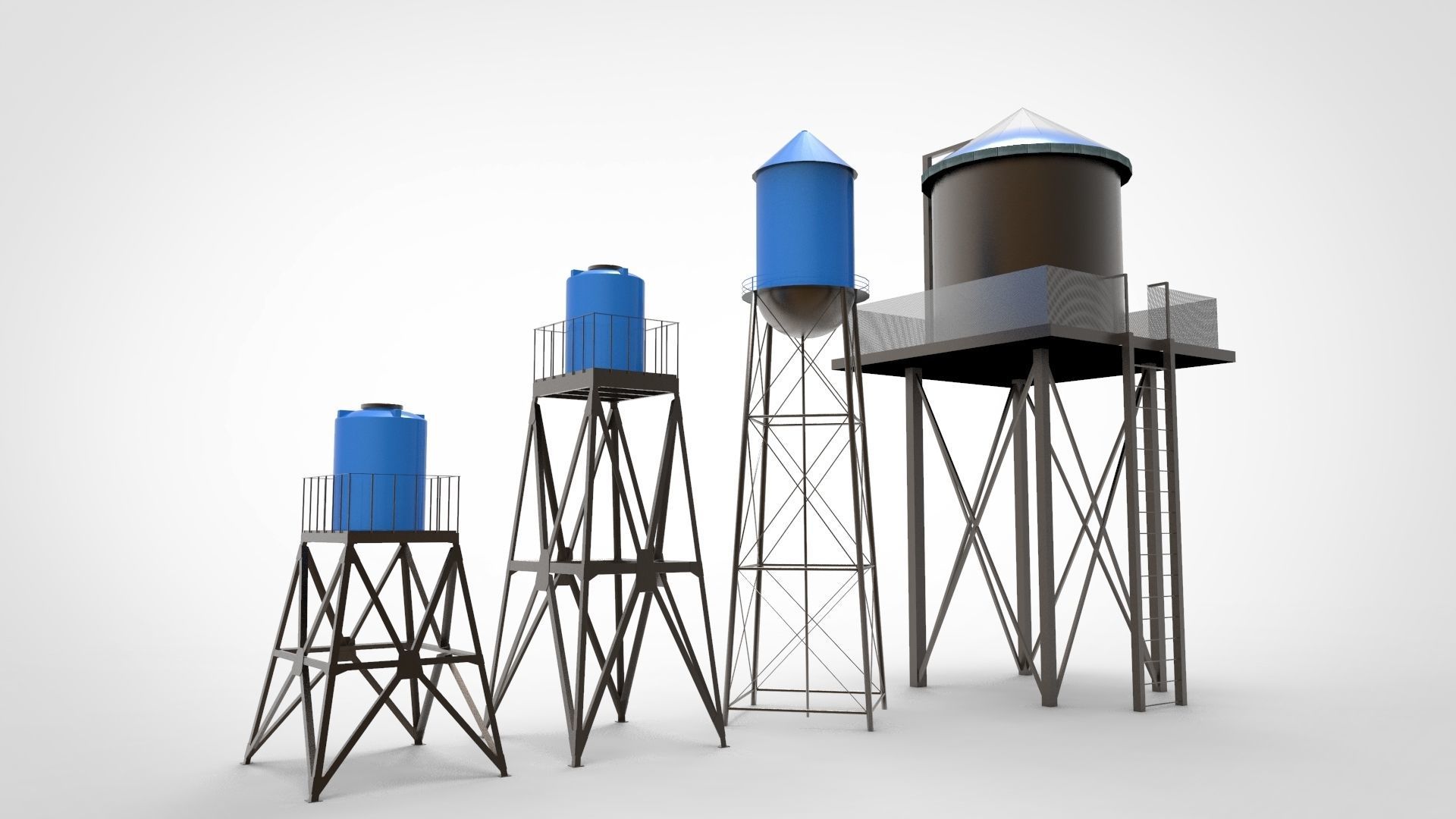 Water tower 3D model_1