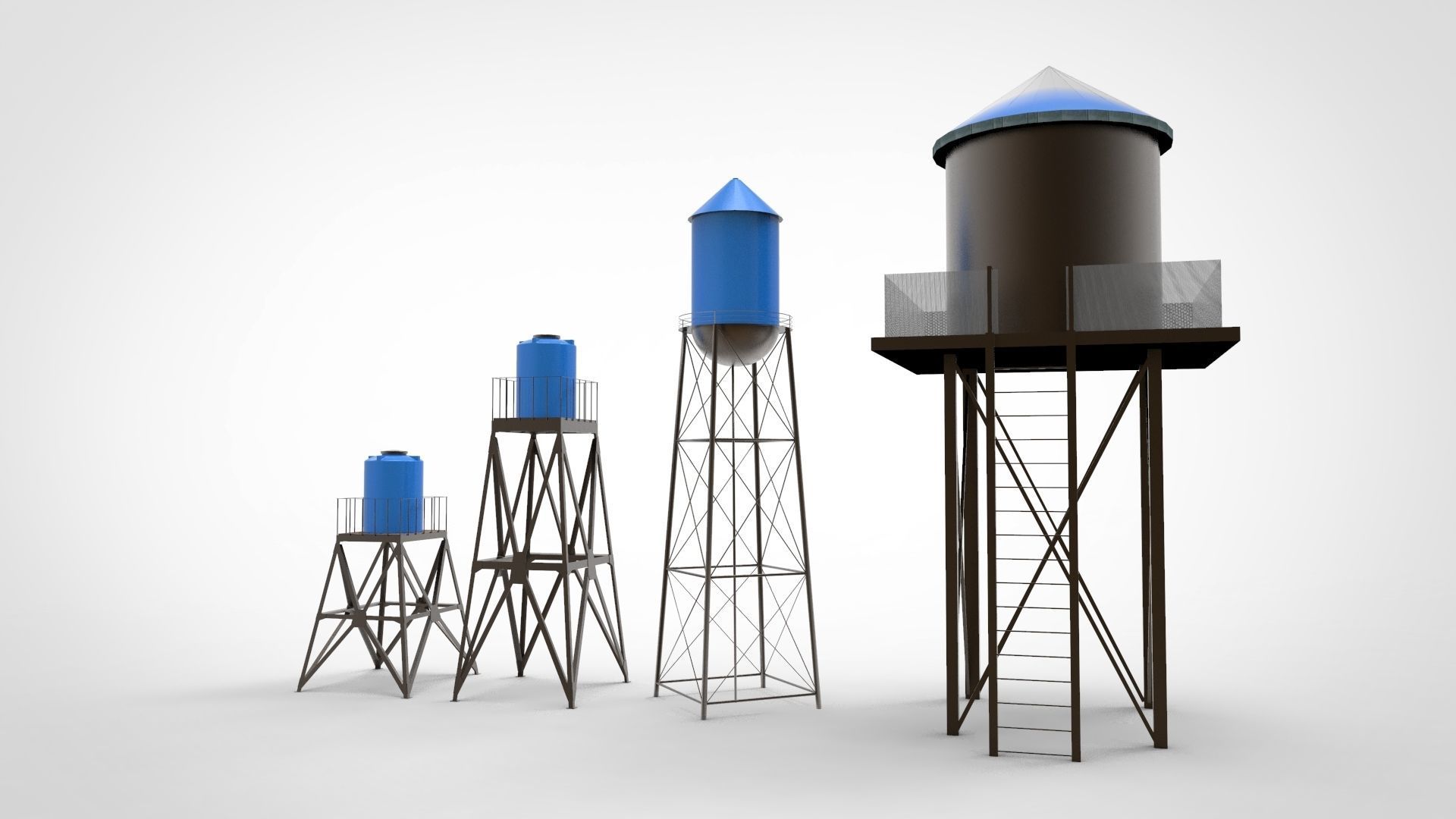 Water tower 3D model_4