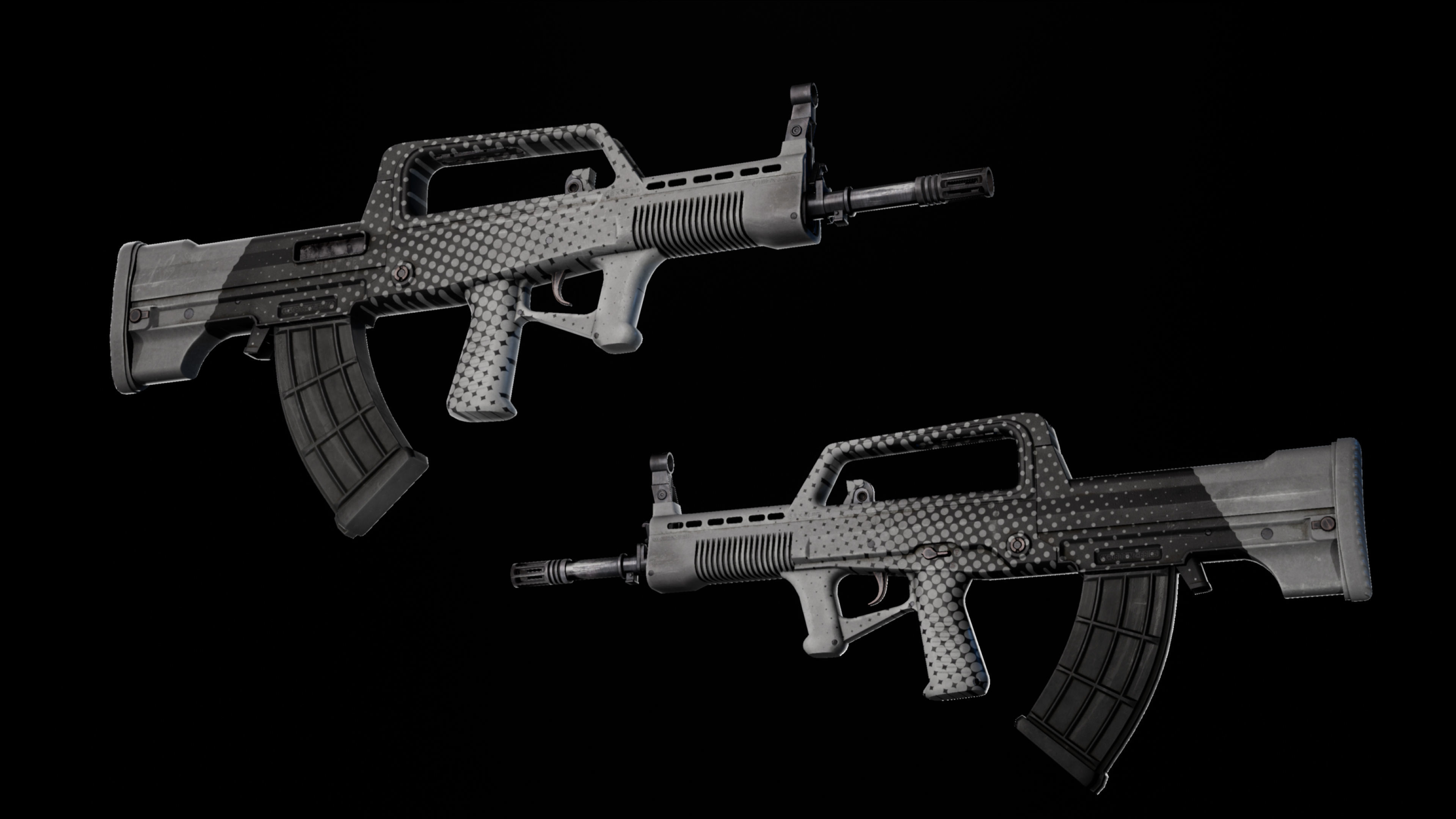Rifle QBZ-95-1 Low-poly 3D model_48