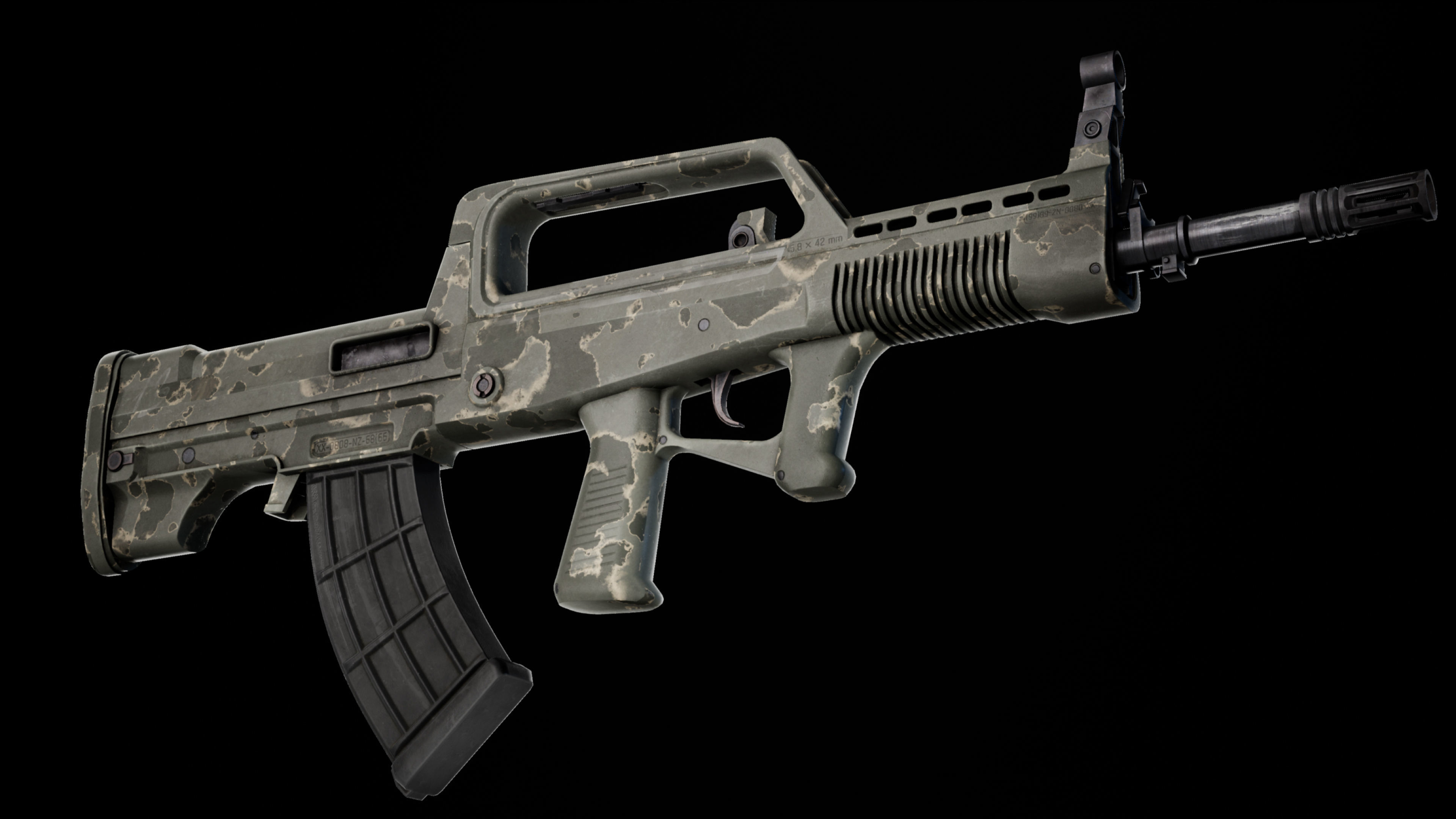 Rifle QBZ-95-1 Low-poly 3D model_27