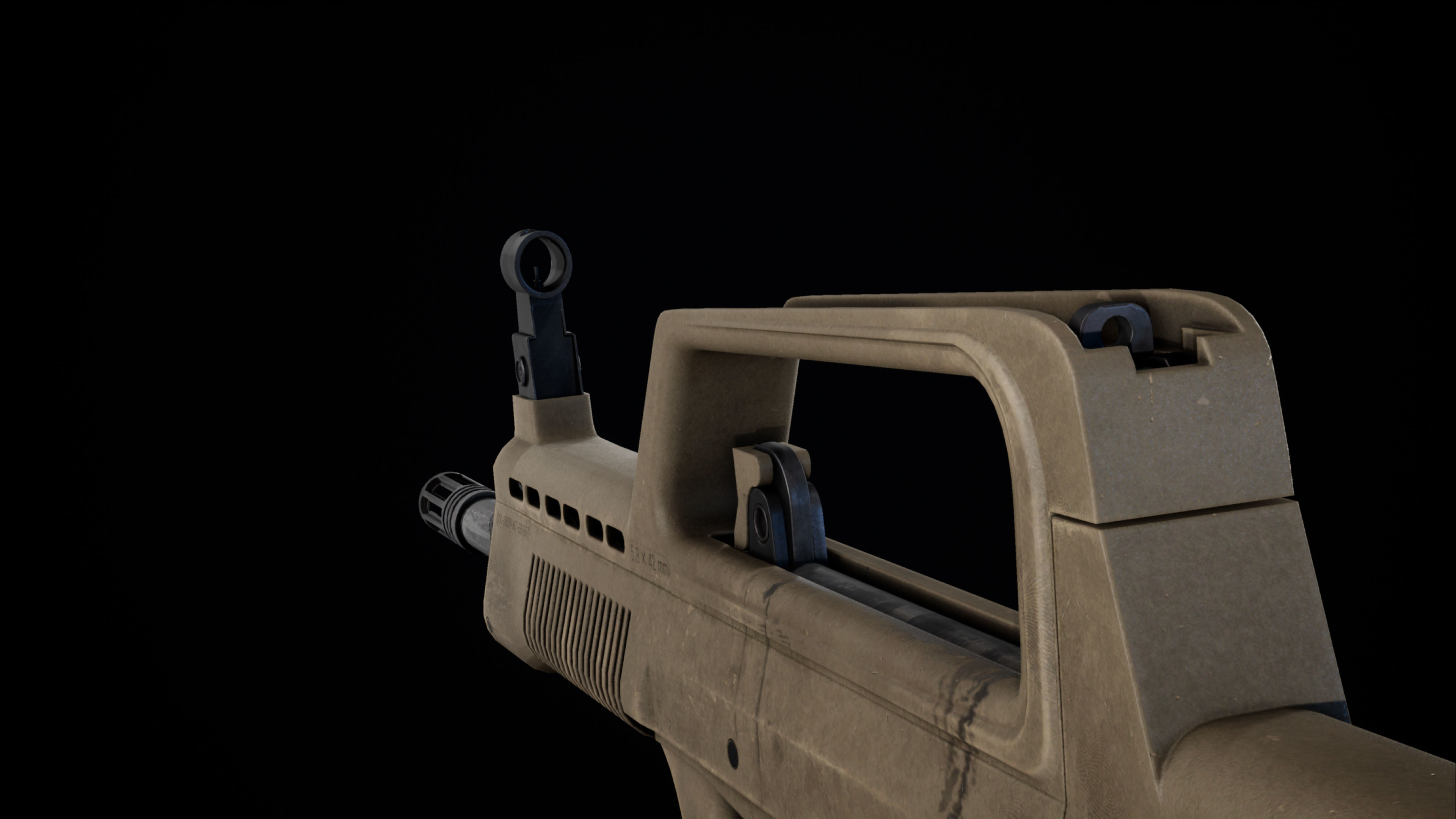 Rifle QBZ-95-1 Low-poly 3D model_15