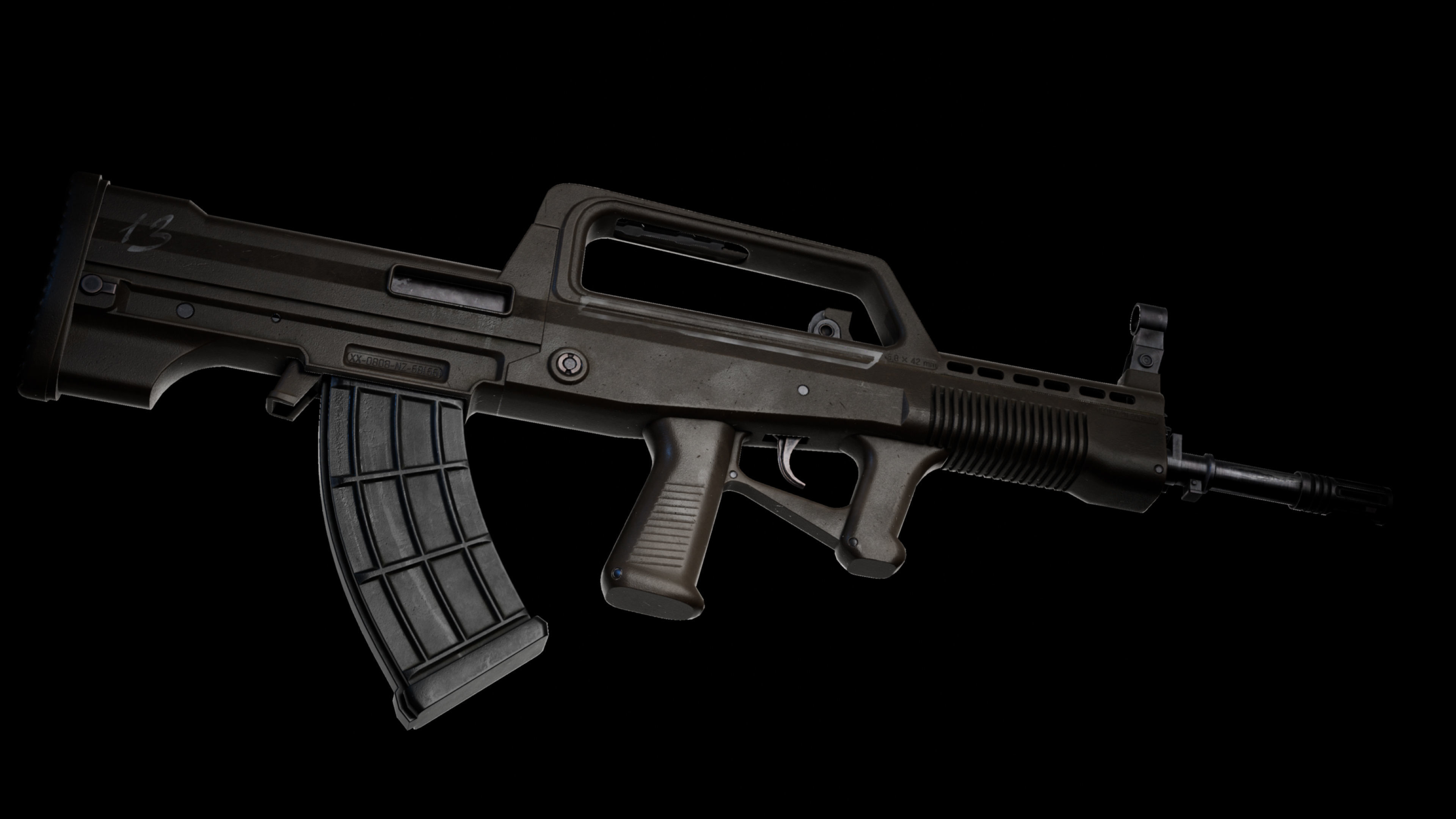 Rifle QBZ-95-1 Low-poly 3D model_19