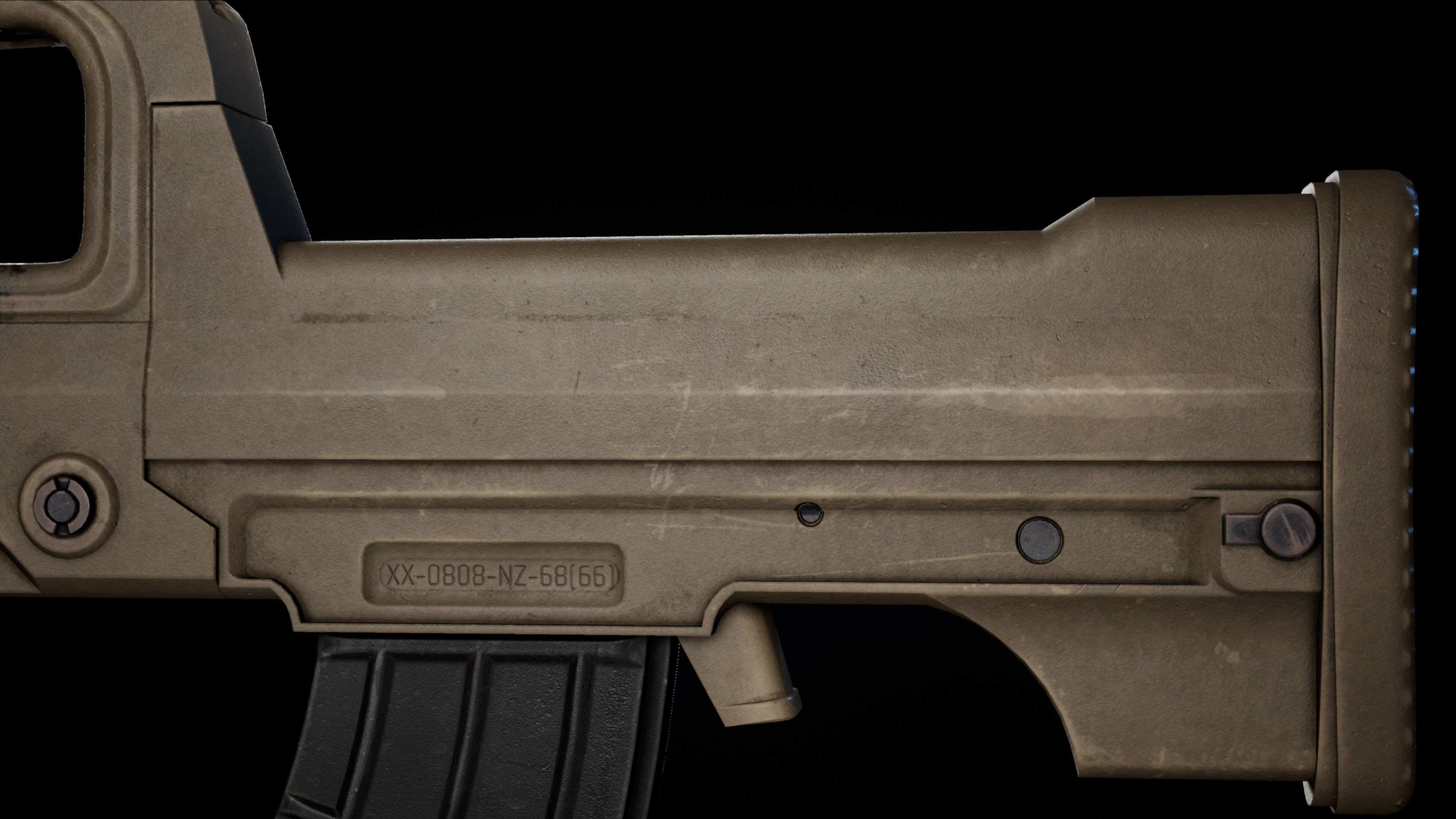 Rifle QBZ-95-1 Low-poly 3D model_13