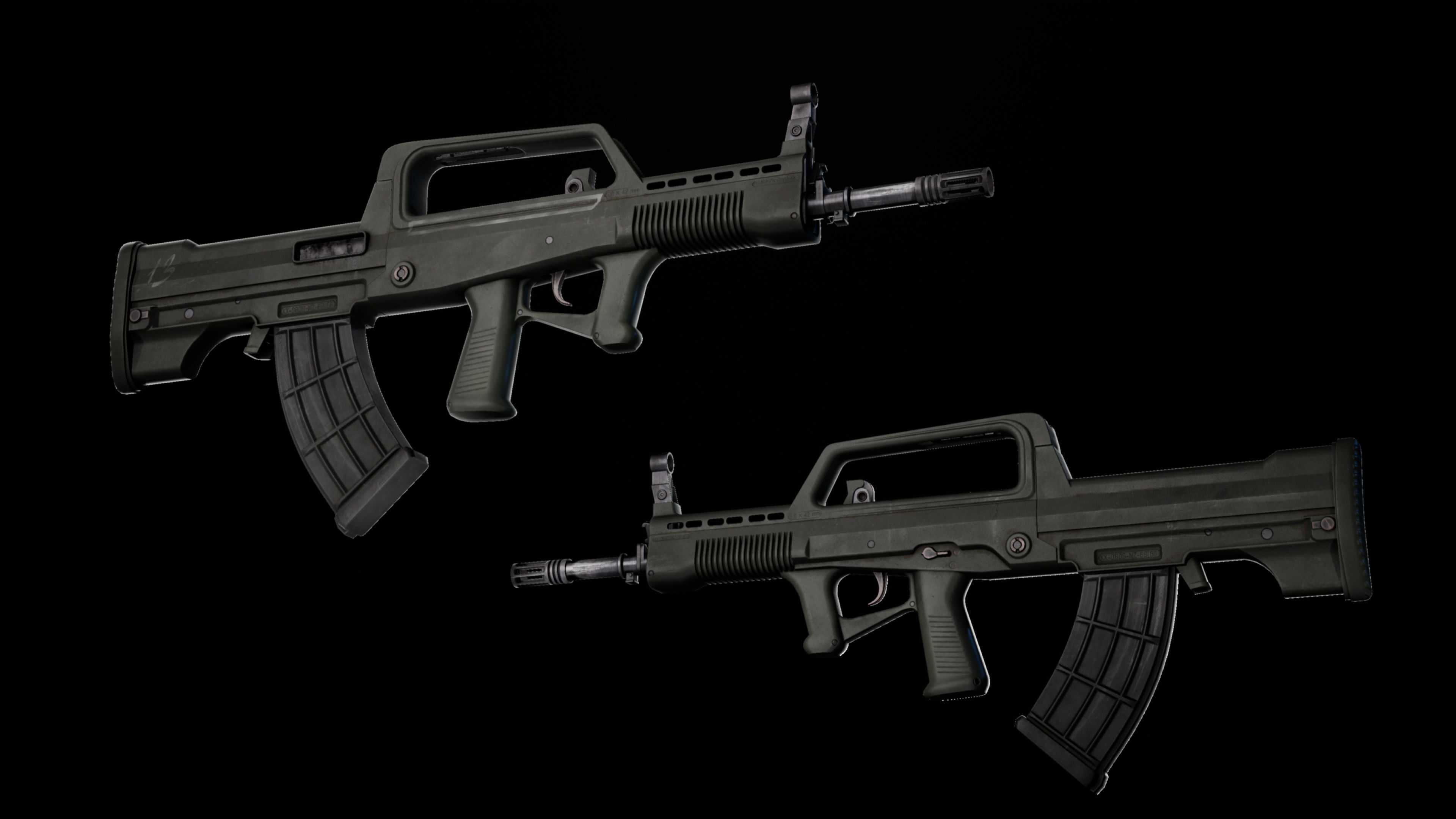 Rifle QBZ-95-1 Low-poly 3D model_36