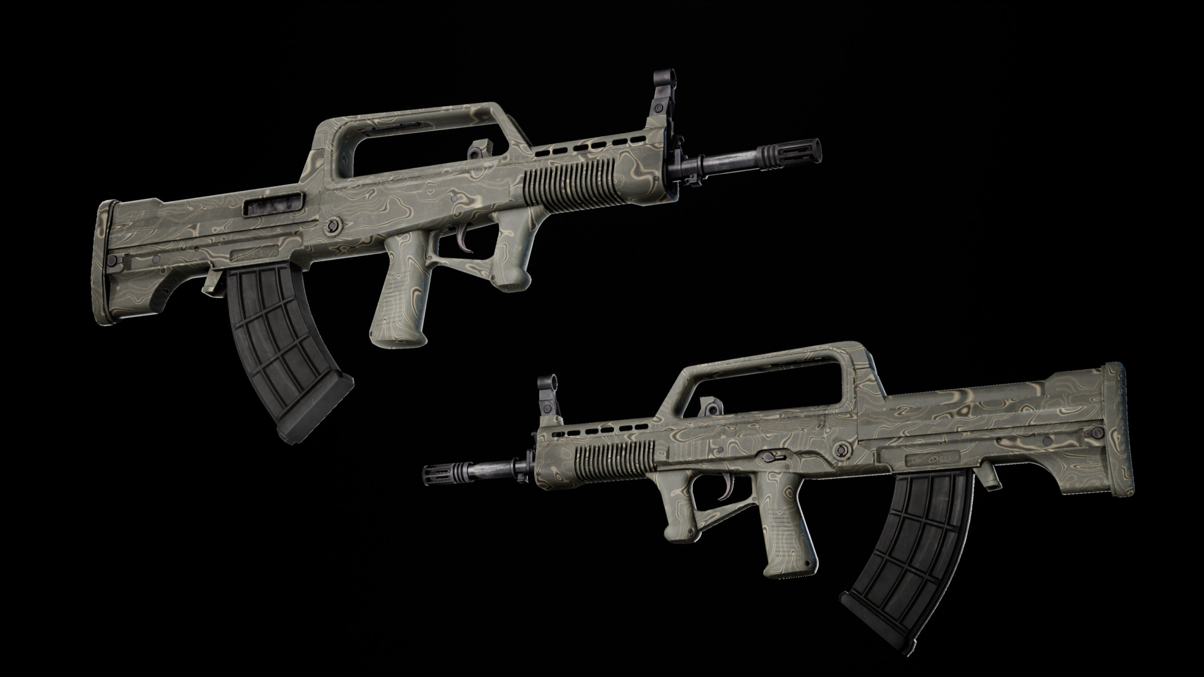 Rifle QBZ-95-1 Low-poly 3D model_40