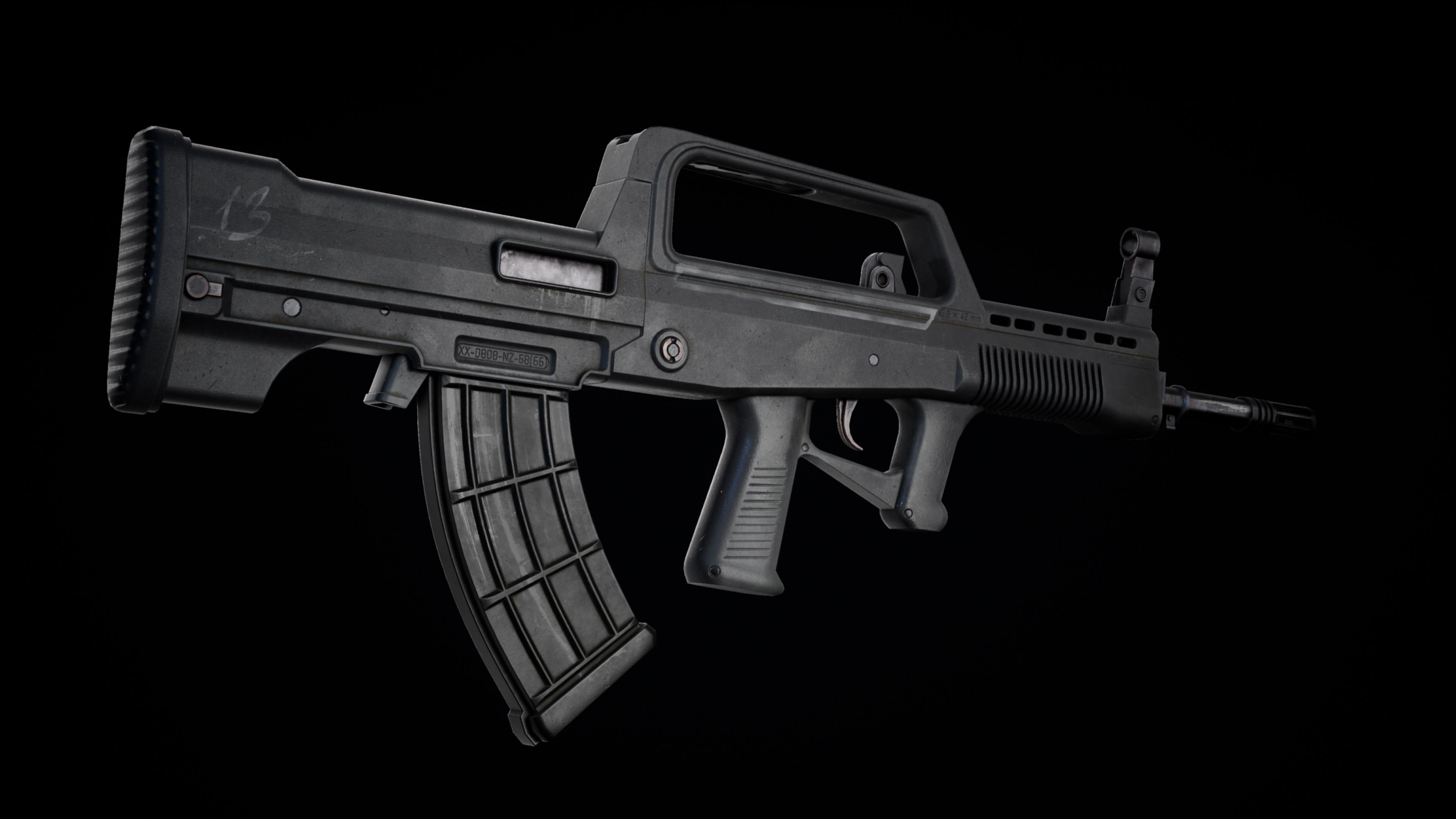 Rifle QBZ-95-1 Low-poly 3D model_18