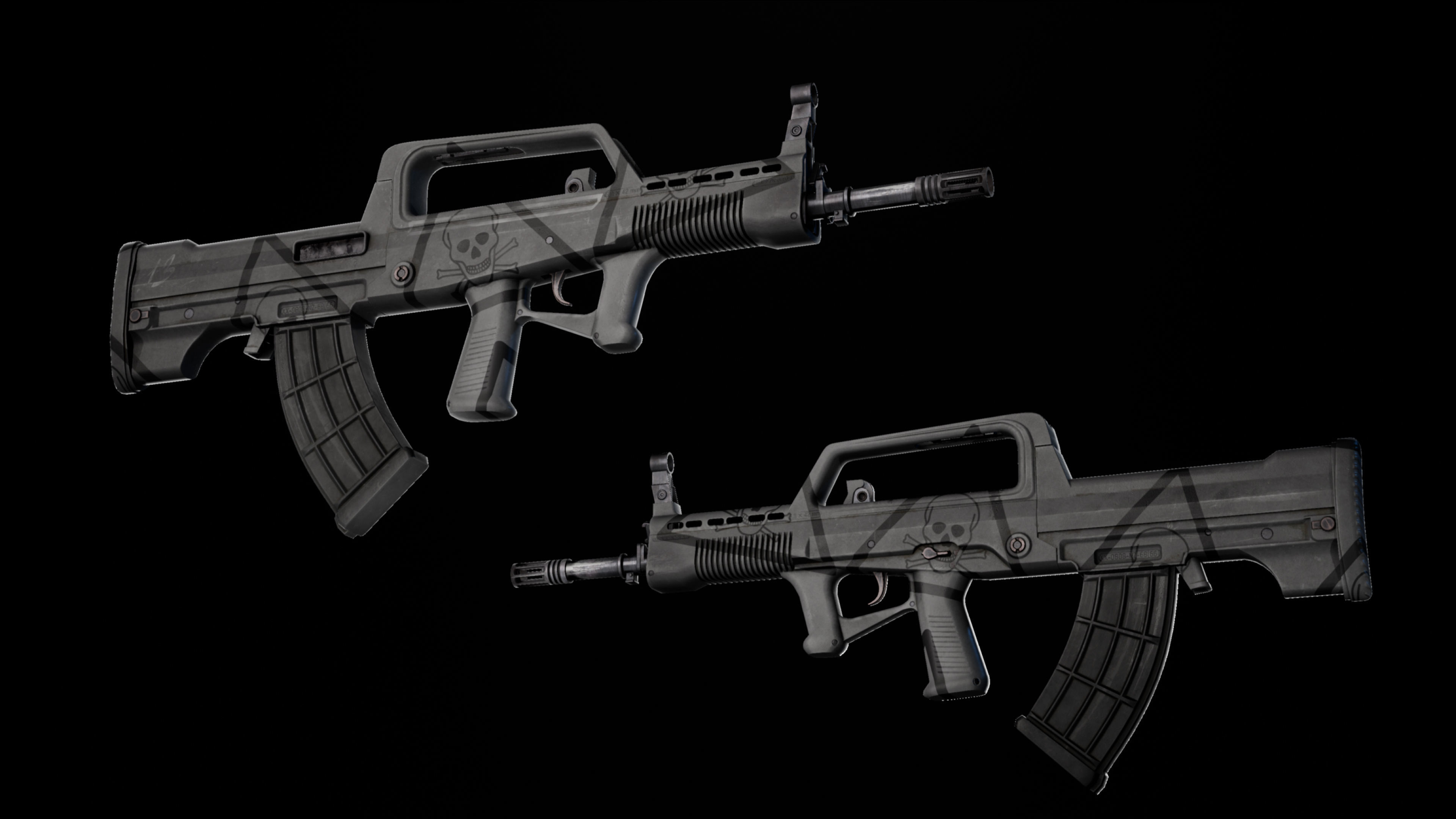 Rifle QBZ-95-1 Low-poly 3D model_46