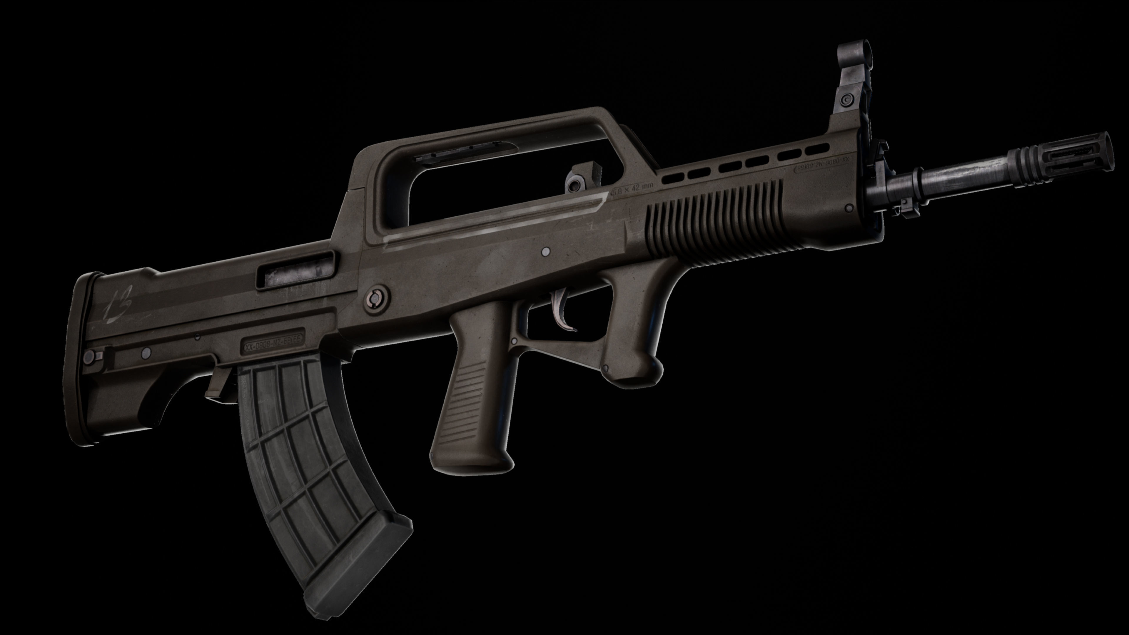 Rifle QBZ-95-1 Low-poly 3D model_23