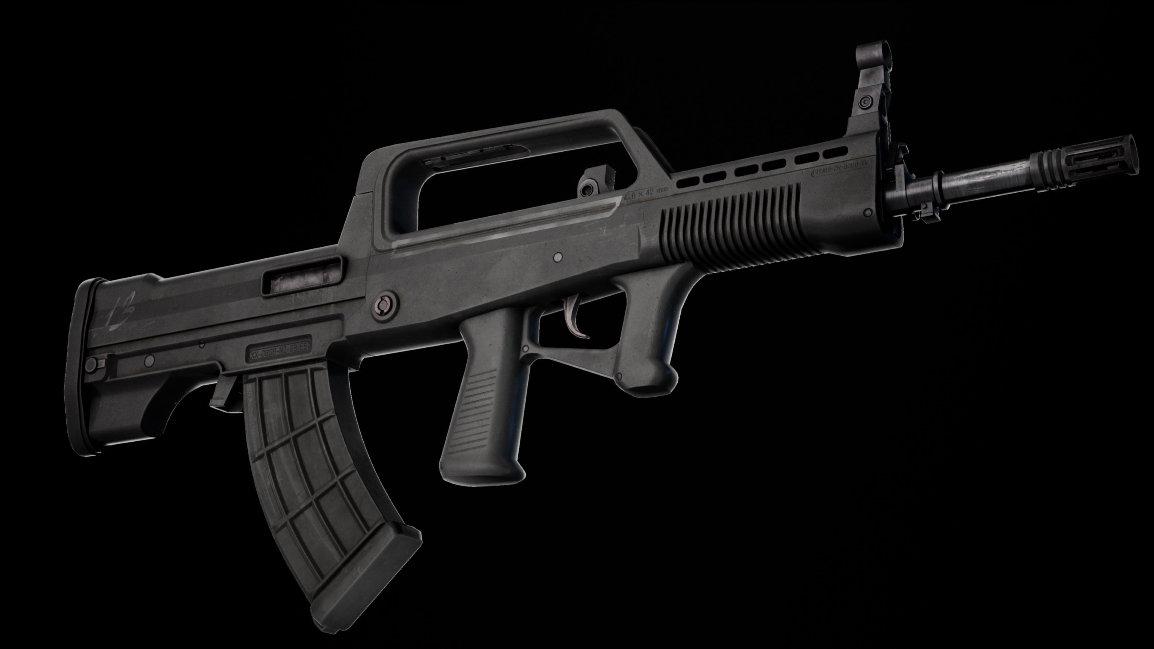 Rifle QBZ-95-1 Low-poly 3D model_1