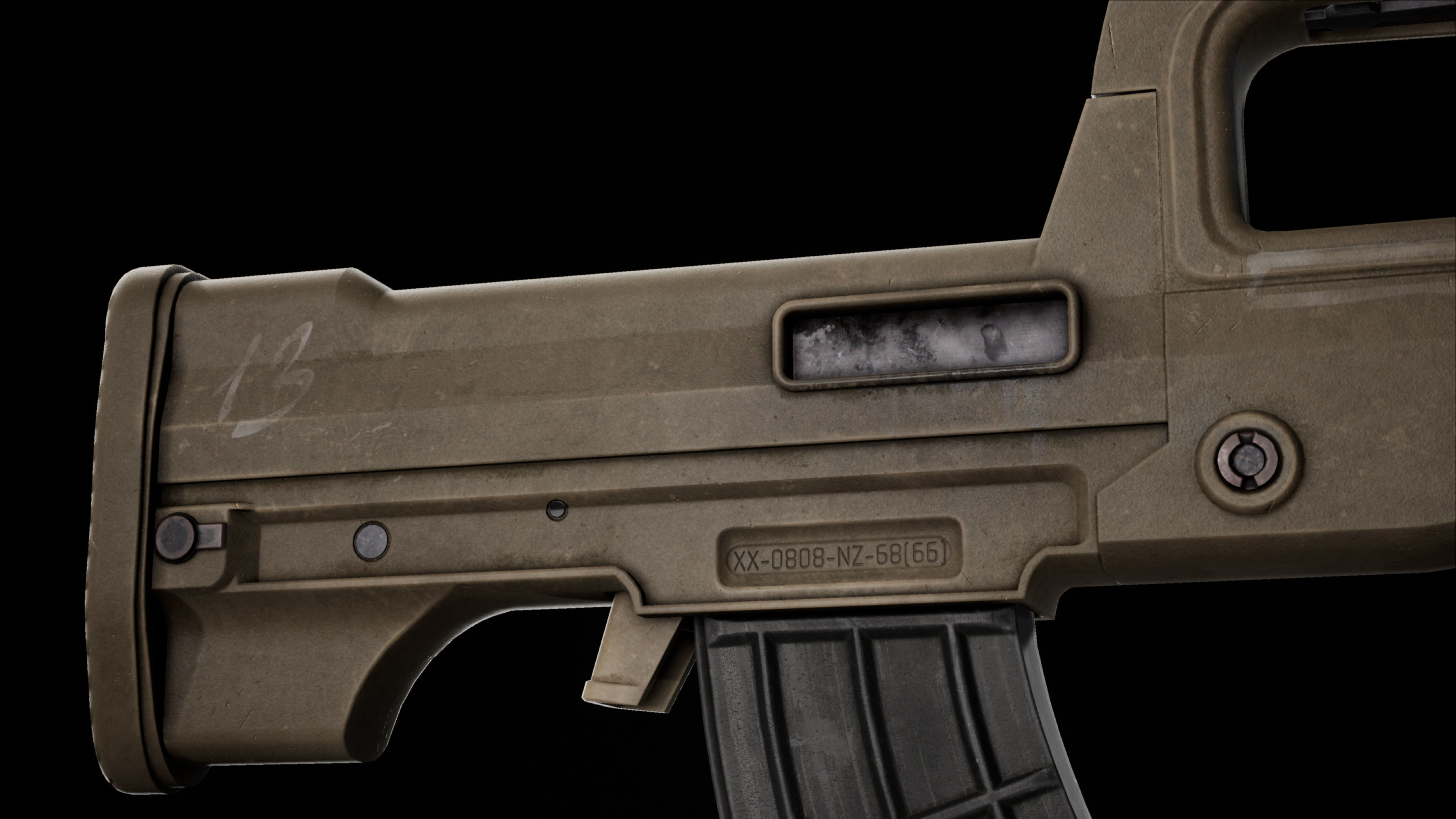 Rifle QBZ-95-1 Low-poly 3D model_7