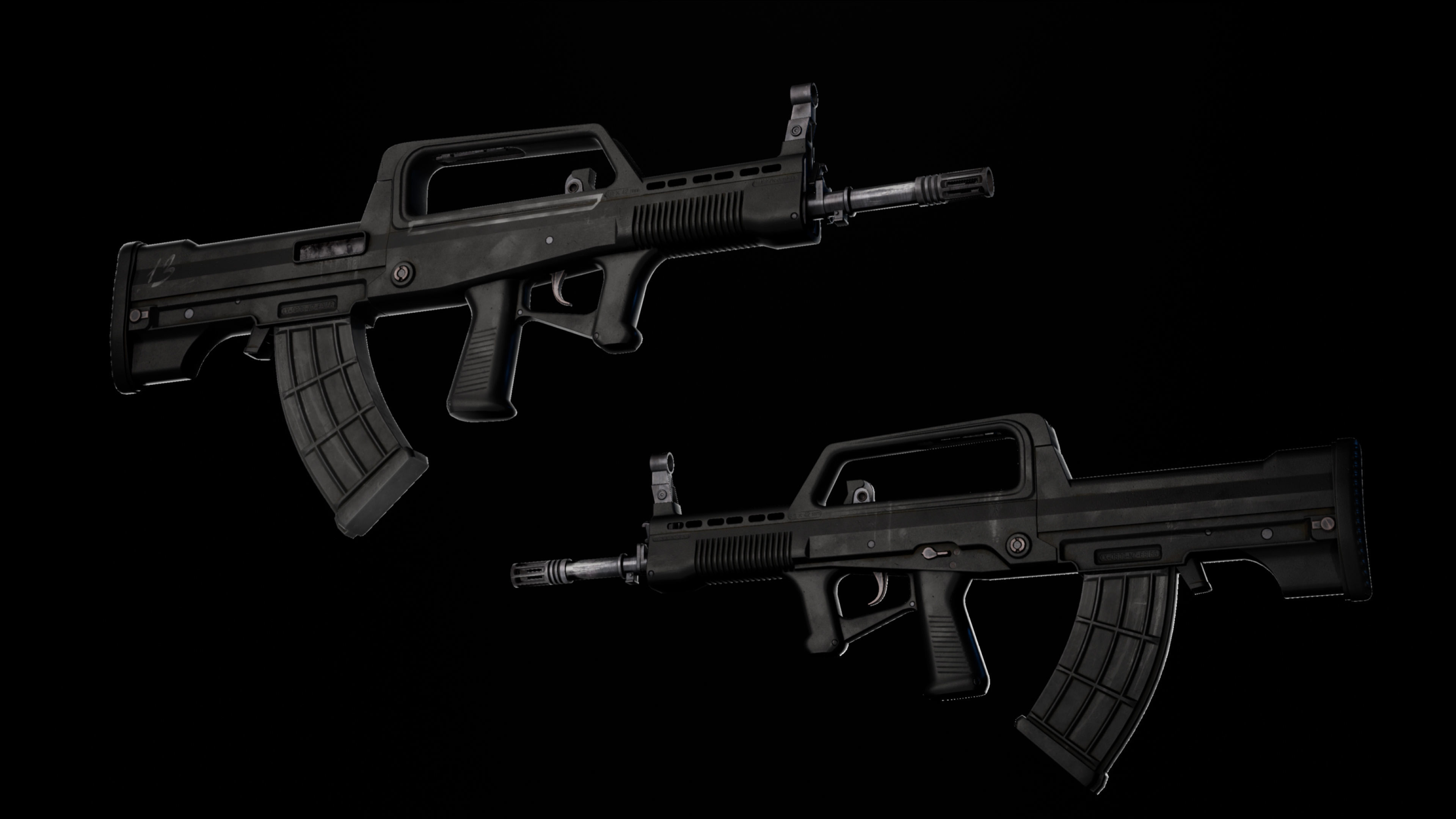 Rifle QBZ-95-1 Low-poly 3D model_35
