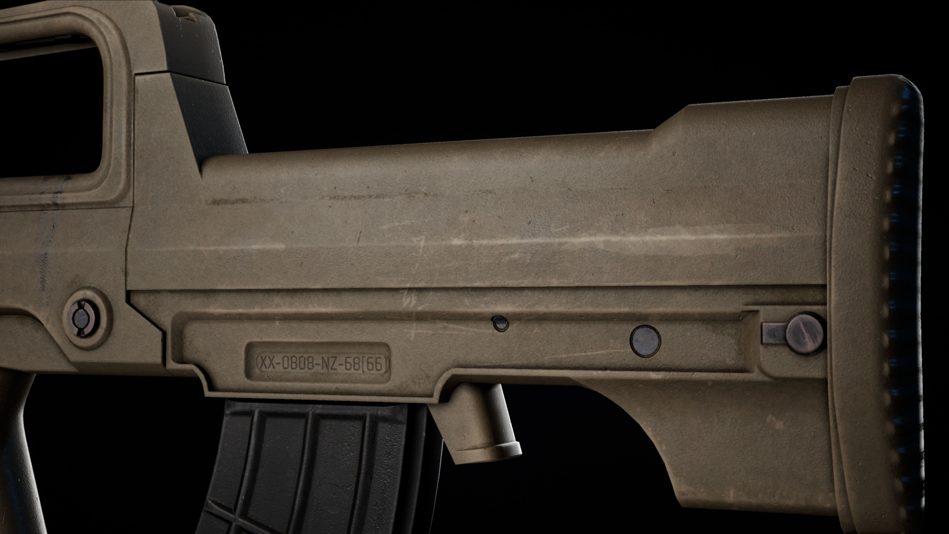 Rifle QBZ-95-1 Low-poly 3D model_12