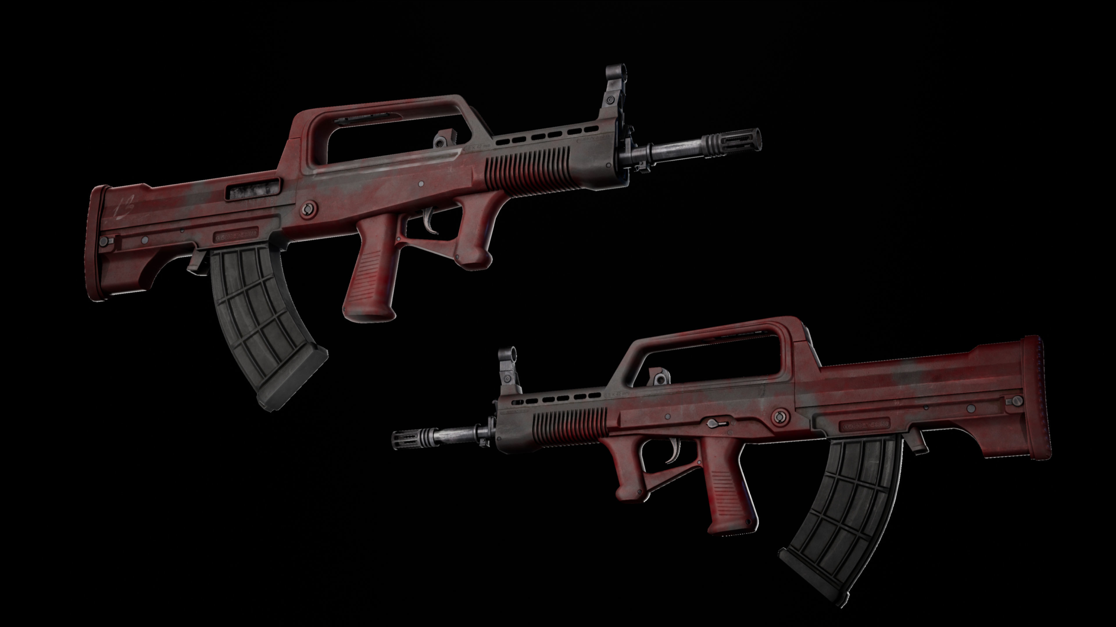 Rifle QBZ-95-1 Low-poly 3D model_47